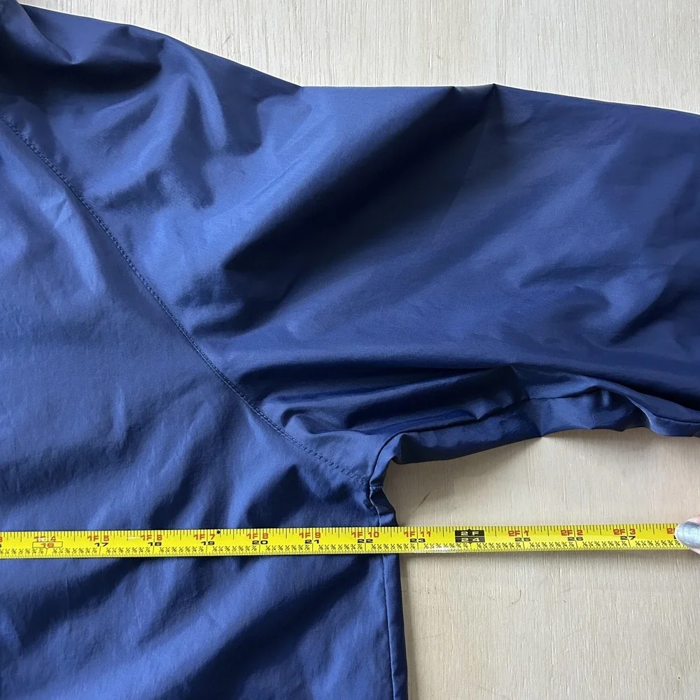Vintage Current Seen Jacket Mens Medium Blue Windbreaker Snap Front Lightweight